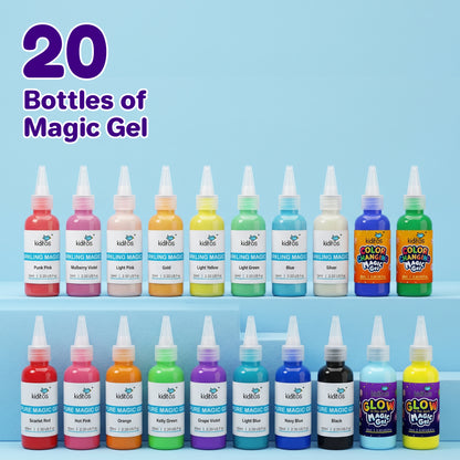 Kiditos Magic Water Elf Kit, Dinosaur Theme, 20 Colors (MWET-20ND)
