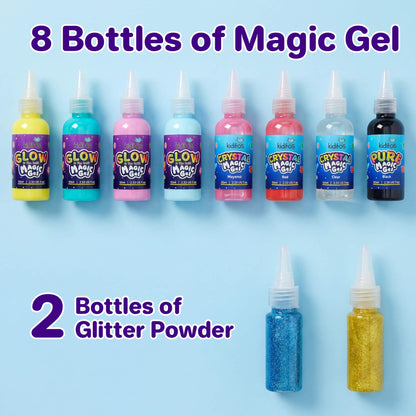 Kiditos Magic Water Elf Kit, Glitter Edition, 8 Colors (MWET-10M)