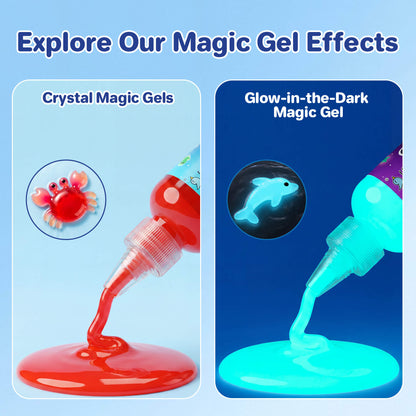 Kiditos Magic Water Elf Kit, Glitter Edition, 8 Colors (MWET-10M)