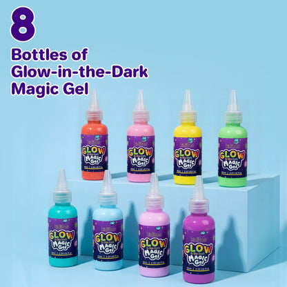 Kiditos Magic Water Elf Kit, Glow-in-the-Dark Edition, 8 Colors (MWET-8TG)