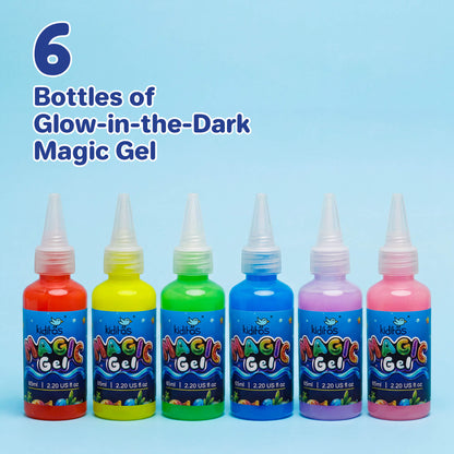 Kiditos Magic Water Elf Kit, Glow-in-the-Dark Mini, 6 Colors (MWET-6NG)