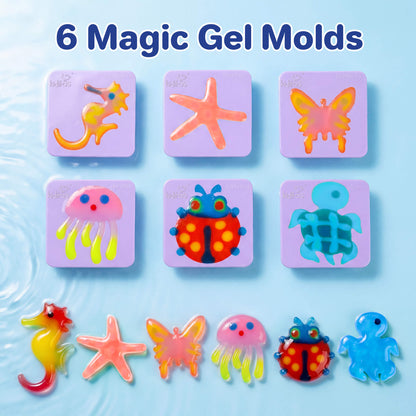 Kiditos Magic Water Elf Kit, Glow-in-the-Dark Mini, 6 Colors (MWET-6NG)