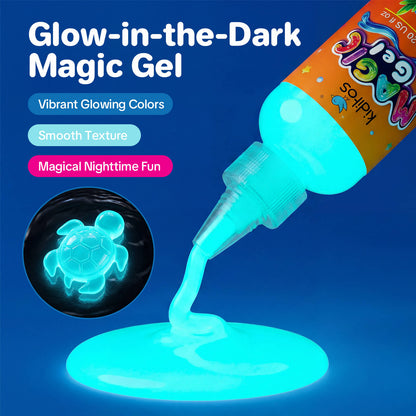 Kiditos Magic Water Elf Kit, Glow-in-the-Dark Mini, 6 Colors (MWET-6NG)