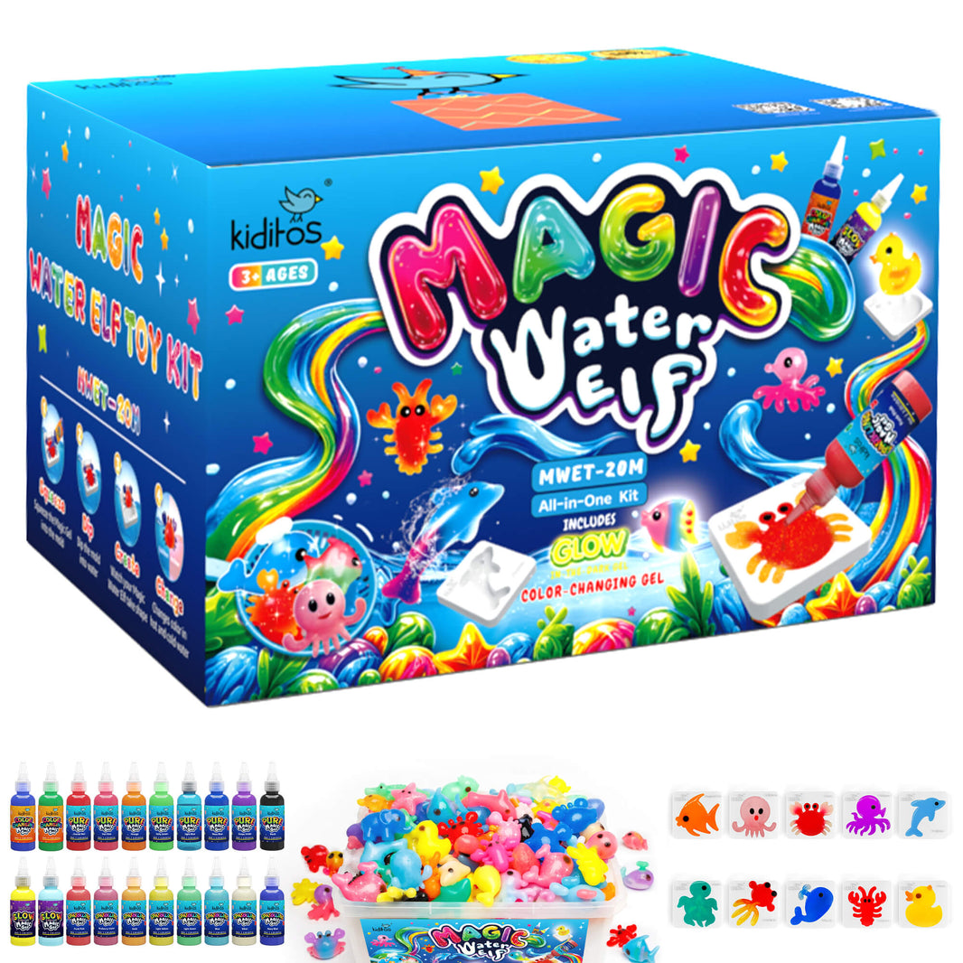 Kiditos Magic Water Elf Kit, Sea Creatures Deluxe, 20 Colors (MWET-20M)