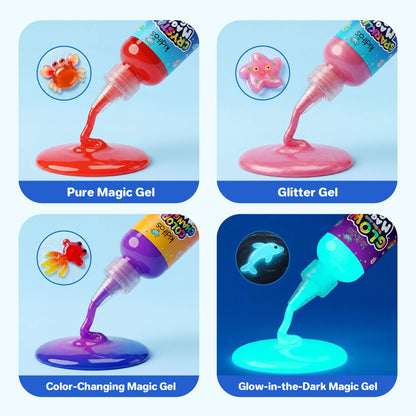 Kiditos Magic Water Elf Kit, Sea Creatures Glitter Deluxe, 24 Colors (MWET-30T)