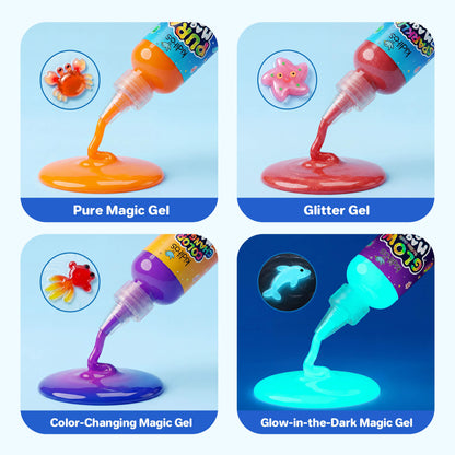 Kiditos Magic Water Elf Kit, Sea Creatures Glitter, 20 Colors
