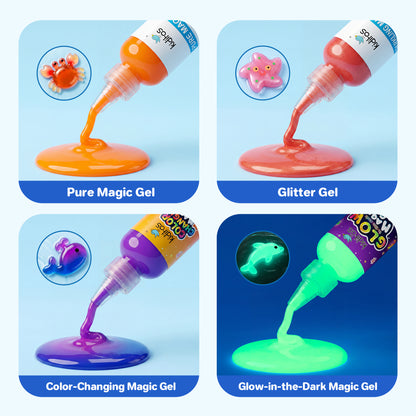 Kiditos Magic Water Elf Kit, Sea Creatures Pearl Mix, 20 Colors