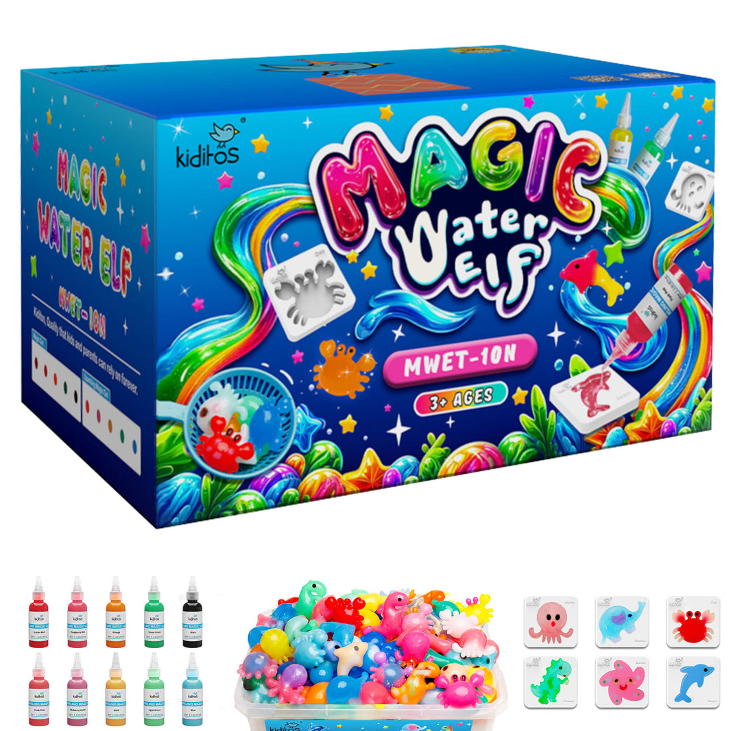 Kiditos Magic Water Elf Kit, Sea Creatures Starter, 10 Colors (MWET-10N)