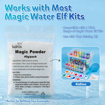 Kiditos Magic Water Elf Powder Refill Pack, 5 Packs