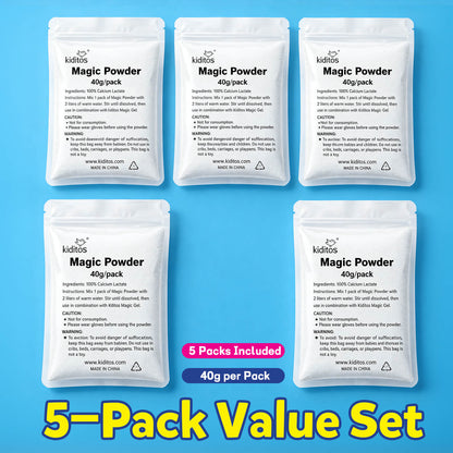 Kiditos Magic Water Elf Powder Refill Pack, 5 Packs