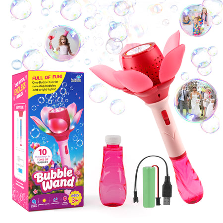 Kiditos Flower Bubble Machine with Lights & Music