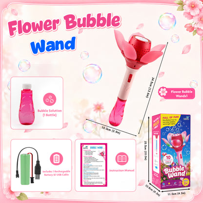Kiditos Flower Bubble Machine with Lights & Music