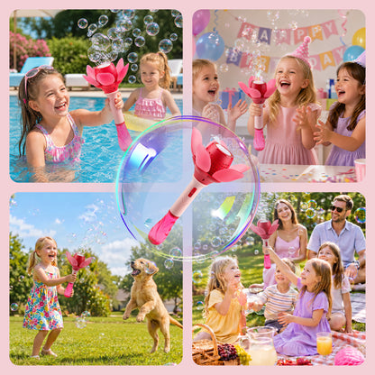 Kiditos Flower Bubble Machine with Lights & Music