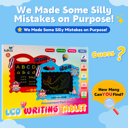 Kiditos LCD Writing Tablet Set, Reusable Drawing Board
