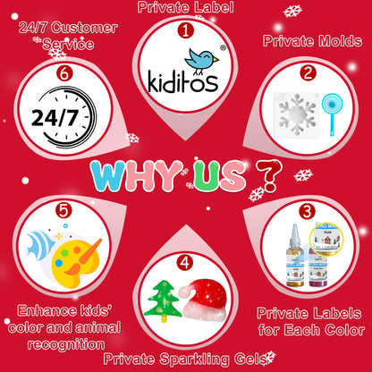 Kiditos Magic Water Elf Kit, Christmas Theme, 20 Colors