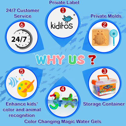 Kiditos Magic Water Elf Kit, Color-Changing Mini, 6 Colors