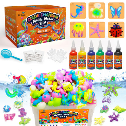Kiditos Magic Water Elf Kit, Color-Changing Mini, 6 Colors
