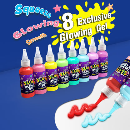 Kiditos Magic Water Elf Kit, Glow-in-the-Dark Edition, 8 Colors