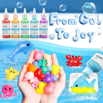 Kiditos Magic Water Elf Kit, Sea Creatures Pearl Mix, 20 Colors