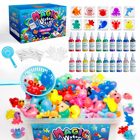 Kiditos Magic Water Elf Kit, Sea Creatures Pearl Mix, 20 Colors