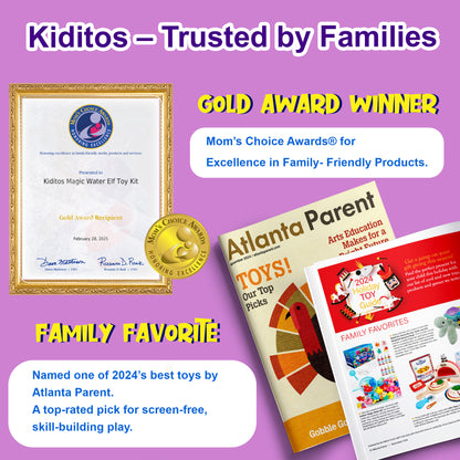Kiditos Magic Water Elf Kit, Starter Mix, 12 Colors