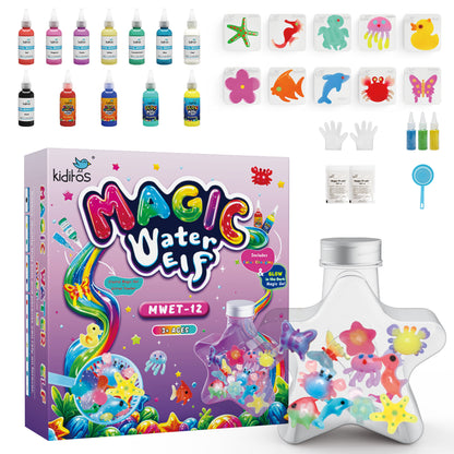 Kiditos Magic Water Elf Kit, Starter Mix, 12 Colors