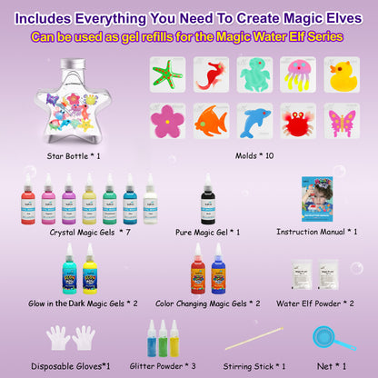 Kiditos Magic Water Elf Kit, Starter Mix, 12 Colors