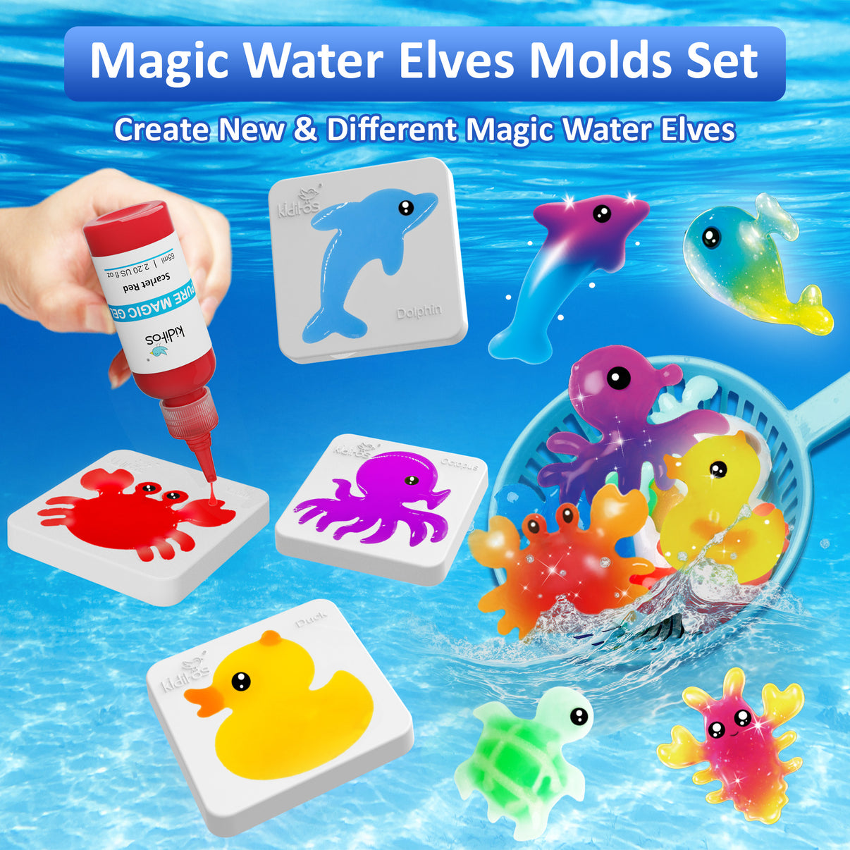 Kiditos Magic Water Elf Mold Set, 10 Molds