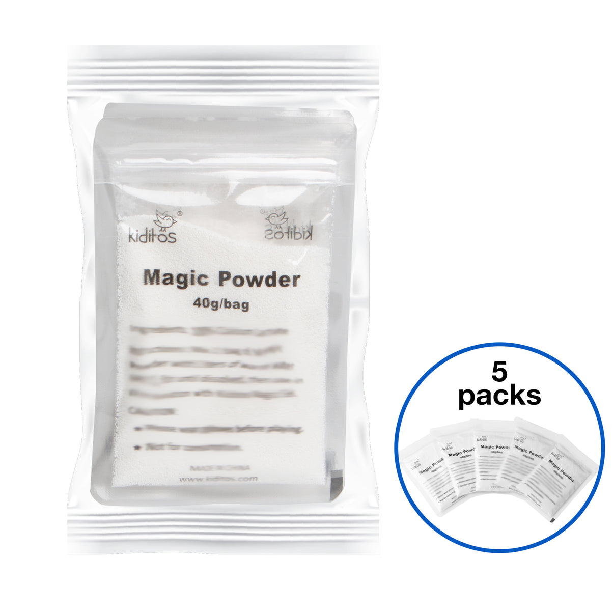 Kiditos Magic Water Elf Powder Refill Pack, 5 Packs