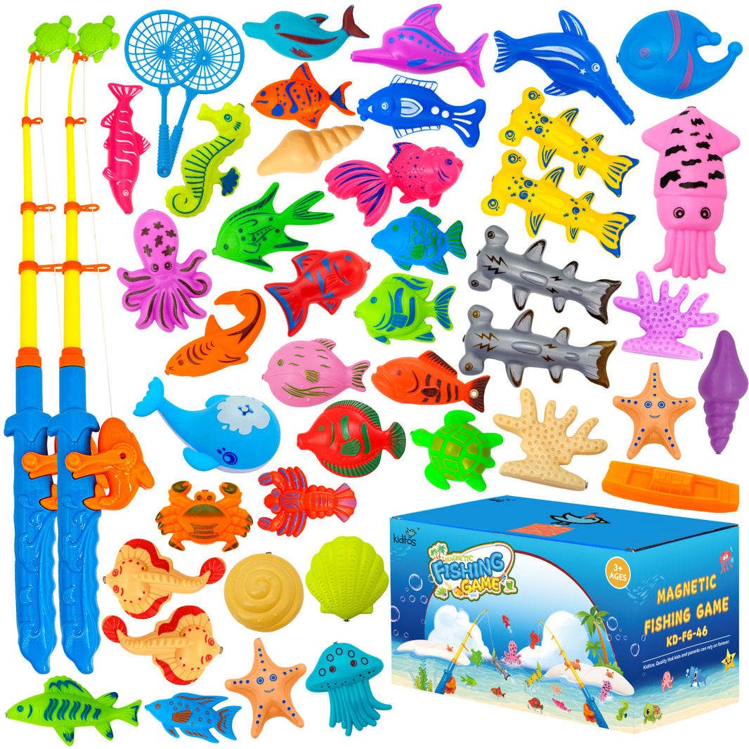 Kiditos Magnetic Fishing Game Set, 46 Pieces