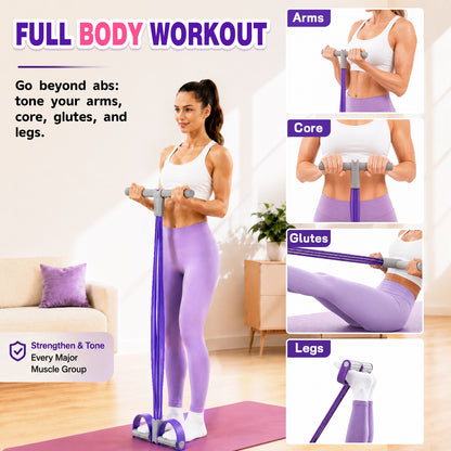 Kiditos Pedal Resistance Band with Handle, 6-Tube Workout Band