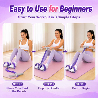 Kiditos Pedal Resistance Band with Handle, 6-Tube Workout Band