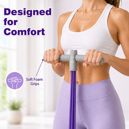 Kiditos Pedal Resistance Band with Handle, 6-Tube Workout Band