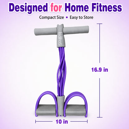 Kiditos Pedal Resistance Band with Handle, 6-Tube Workout Band