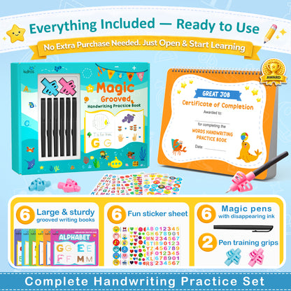 Kiditos Reusable Grooved Handwriting Workbook
