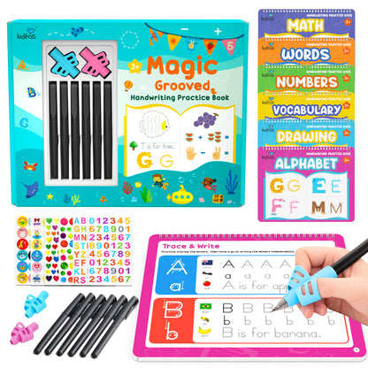 Kiditos Reusable Grooved Handwriting Workbook