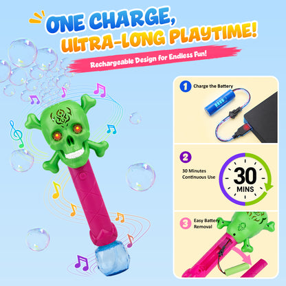 Kiditos Light Up Skeleton Bubble Wand
