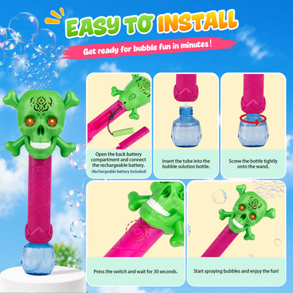 Kiditos Light Up Skeleton Bubble Wand
