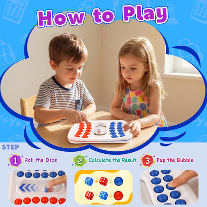 Kiditos Super Sensory Fidget Math Game, Red & Blue Matching Toy