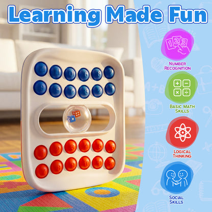 Kiditos Super Sensory Fidget Math Game, Red & Blue Matching Toy