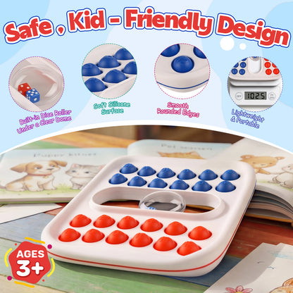 Kiditos Super Sensory Fidget Math Game, Red & Blue Matching Toy