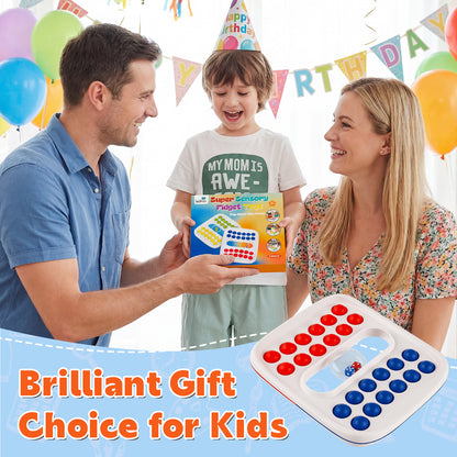 Kiditos Super Sensory Fidget Math Game, Red & Blue Matching Toy