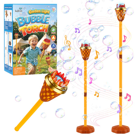 Kiditos Torch Bubble Machine with Lights & Music