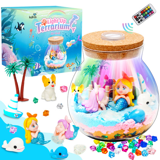 Kiditos Mermaid Light Up Terrarium DIY Toy Kit (TA-mermaid)